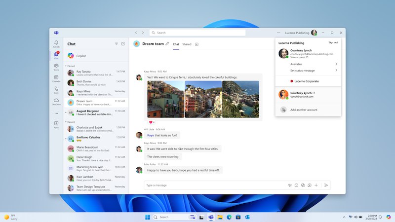 Microsoft Teams 客户端现已同时支持个人和工作账号登录 - WinDiscover