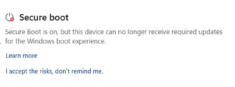 微软在 Windows 11/10 安全应用中新增安全启动证书更新警告功能 - WinDiscover