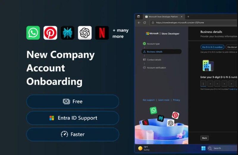 微软宣布 Microsoft Store 企业开发者账号免费 降低发布门槛 - WinDiscover