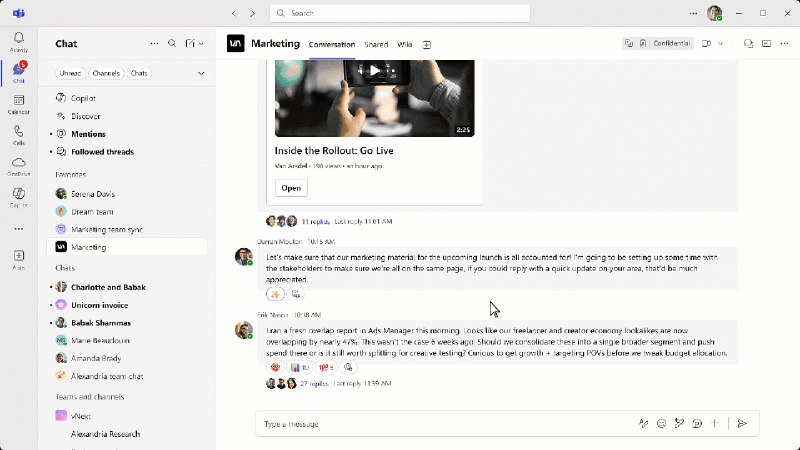 Microsoft Teams 新增会话线程视图和表情符号工作流支持 - WinDiscover
