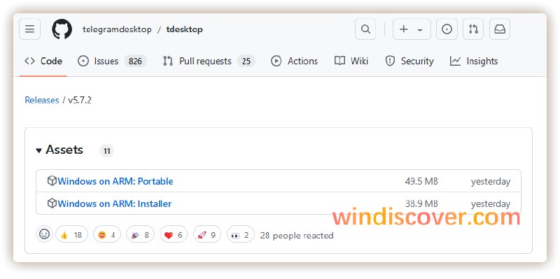 Telegram 桌面版现已提供 Windows on ARM 专版 - WinDiscover