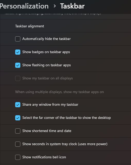 Windows 11 24H2 将提供更多任务栏个性化选项 - WinDiscover